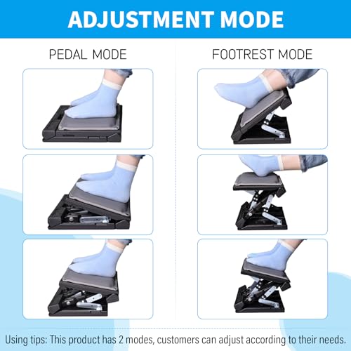 Adjustable Foot Rest Under Desk for Office,Home, Gaming & Study - color: Gray, size: Extra Large