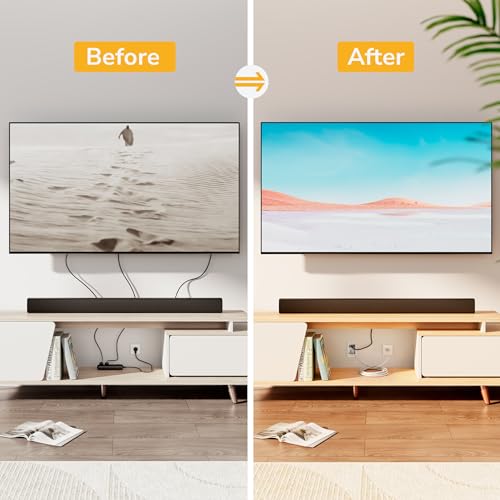 Mount-It in-Wall TV Cable Management Kit, USB-C, Dual Outlet, Cord Hider - style: Dual Outlet + USB – 5ft External / 9ft In-Wall