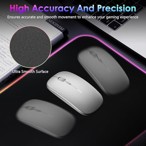RGB Gaming Mouse Pad, Wireless Charging Mousepad, Mouse Mat - color: black+3 in 1