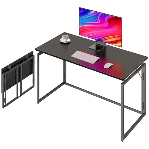 alawooder 31.5" Folding Desk: No Assembly, Wood Top for Small Spaces - color: Black, size: 31.5"W x 15.7"D