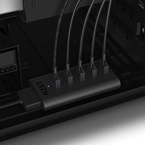 NZXT Internal USB Hub 3 - Expands 4 USB 2.0 Ports - Sleek Multifunctional Design - SATA Power Connection - Plug and Play