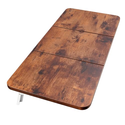 Neoaider Wall Mounted Folding Desk 35.4” x 15.7”, Brown - color: Brown, size: 35.4" x 15.7"