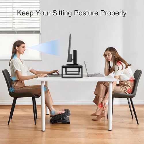 aboxoo 45" TV Riser for 32-60 inch TV, TV Shelf with Steel Legs - color: Black, size: 45 inch