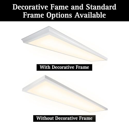 UltraLux 1x4 Surface Mount LED Panel TRIAC Dimmable 3CCT Matte White 1Pk | 3000 lumens, 120-degree beam, CRI>80, aluminum build, damp-rated, fits junction boxes, over 50,000 hours, 5-year warranty - color: Matte White, size: 1X4 (1 Pack)