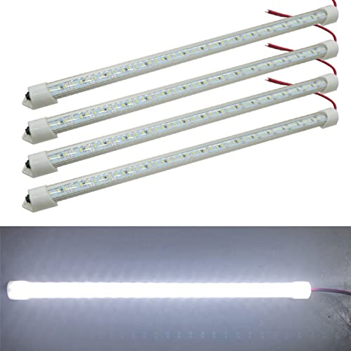 Ampper 12V Van Interior LED Light Bar, 48 LEDs Interior Light with Switch for Car Van RV Cabinet Showcase Indoor Home and More (4 Pcs) - size: 48 LEDs