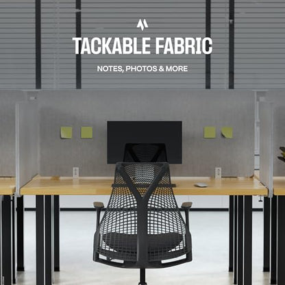 Universal Desk Privacy Panel – Heavy-Duty Desk Divider & Office Partition - Privacy Screen for Workspaces & Cubicles (1-Pack, 48" x 24") - size: 48" x 24"