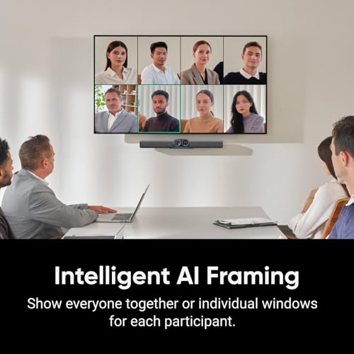 Insta360 Connect - AI Conference Room System with Android OS, Zoom Certified, Dual-4K Cameras, Speaker Tracking, 14-Mic Array, Voice Pickup to 33ft, Whiteboard Mode, Work with Teams/Google Meet/Webex