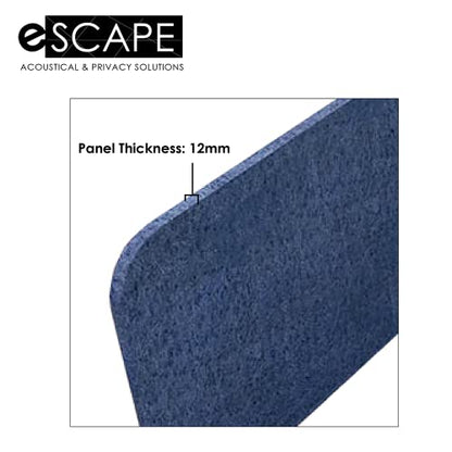 Freestanding Acoustic Desk Divider with Mount | Eco-Friendly Privacy Screen Panel | Noise Reducing Desk Partition | Tackboard Option & Easy to Install | Made from Recycled Plastic | Blue - 18" X71" - color: Blue, size: 18" X 71"