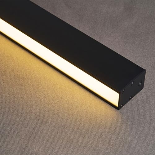 Black ceiling light LED, used for living room, bedroom, hallway, kitchen, - size: 39.4IN