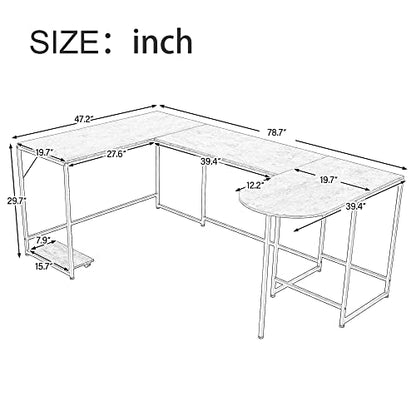 U-Shaped Computer Desk, Industrial Corner Writing Desk with CPU Stand, Gaming Table Workstation Desk for Home Office for Adults Black