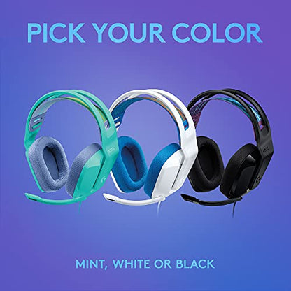 Logitech G335 Wired Gaming Headset (with Flip to Mute Microphone) - Black - color: Black, style: Wired
