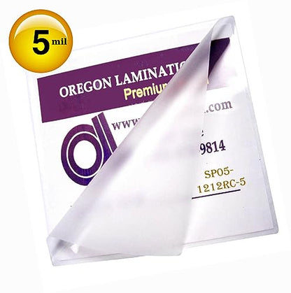 500-count Thermal Laminating Pouches 12 x 12-in x 5 Mil 2 sides Special Needs size Heat for Clear Glossy finish up thru 11.75 x 11.75 sheets, Round Corners, Waterproof (305mm x 305mm x 125mic 2 sides)