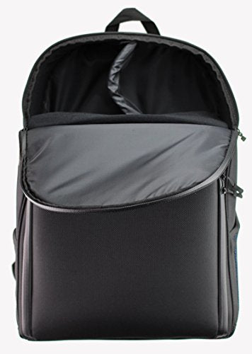Navitech Black + Blue Portable Mobile Scanner Carry Case/Rucksack Backpack Compatible with The HP ScanJet Pro 2500 f1