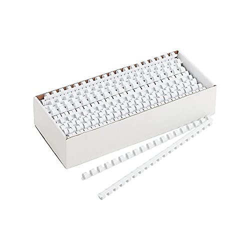 Fellowes 52371, Plastic Combs - Round Back, 3/8", 100 pack, White - color: White