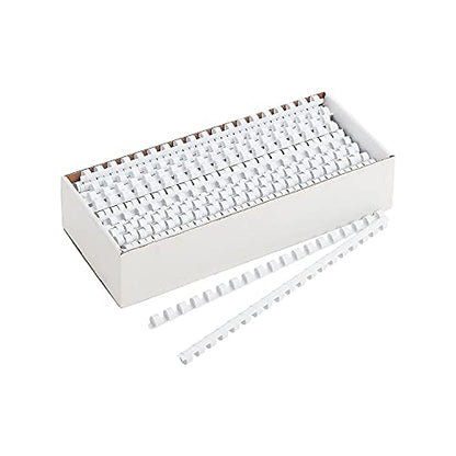 Fellowes 52371, Plastic Combs - Round Back, 3/8", 100 pack, White - color: White