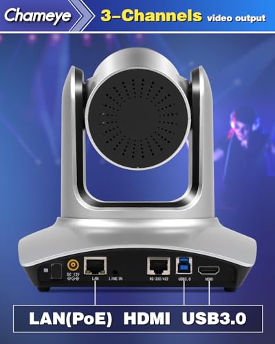 Chameye 4K PTZ Live Streaming Camera 20X Optical Zoom HDMI USB LAN PoE C420 - color: 4K 20x HDMI C420