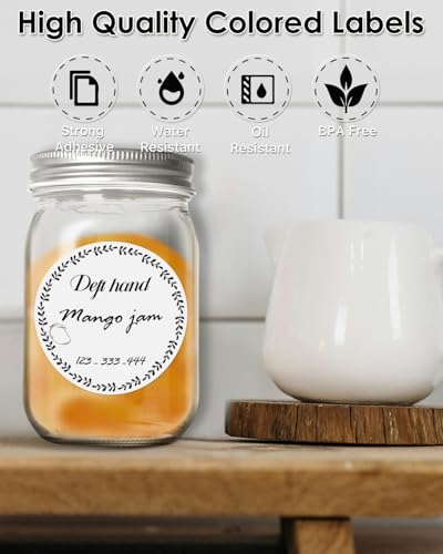 iEager 3 Inch White Circle Thermal Labels, Durable Round Thermal Label - color: White, size: 3 INCH