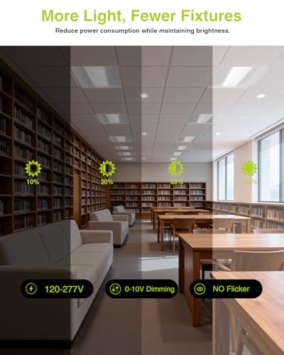 YXL 2x4 LED Troffer Light, 5CCT Switch LED Drop in Ceiling Light for Dropped Ceiling, 9720/8100/6750/5400/4050 Adjustable Lumens, 6500/5000/4000/3500/3000K Color Temperature, Dimmable 0-10V,ETL - size: 2x4 FT-2Pack