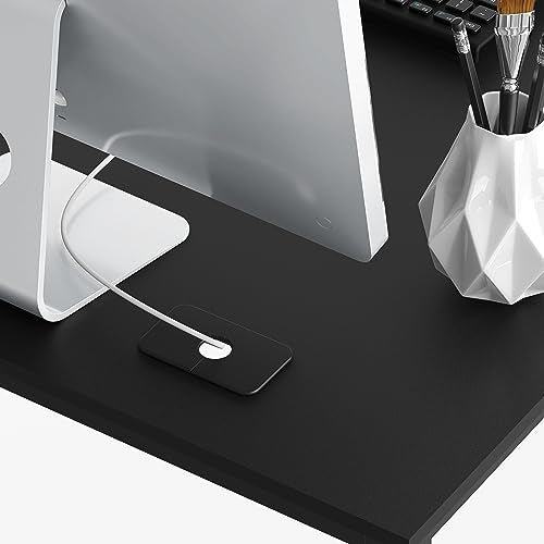 SHW Mission 55 x 60 L-Shape Home Office Computer Desk, Black - color: Black, size: 55-Inch L-Shaped