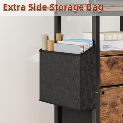 GYIIYUO 2 Drawer File Cabinet 24''W, Mobile Filing Cabinet, Printer Stand - color: Light Brown
