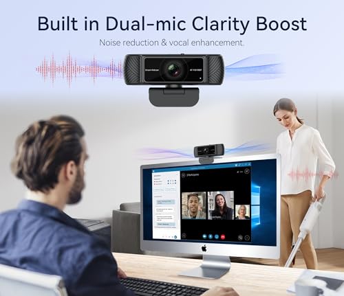 Streaming Webcam for PC, 1080P Computer Web Camera with Microphone
