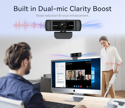 Streaming Webcam for PC, 1080P Computer Web Camera with Microphone