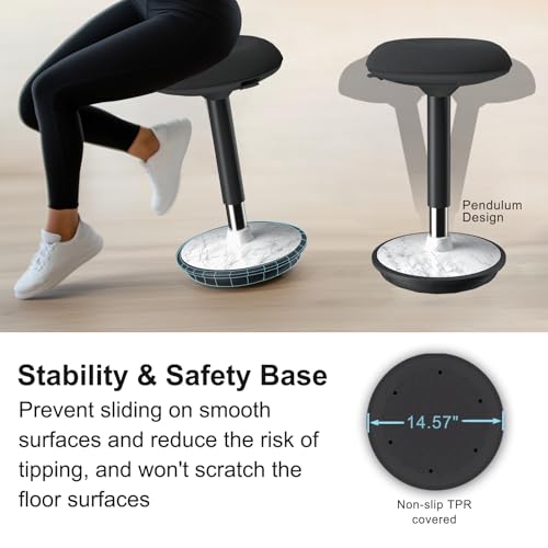 Adult Wobble Stool,Anti-Fatigue Standing Desk Stool (Marble) - color: Marble