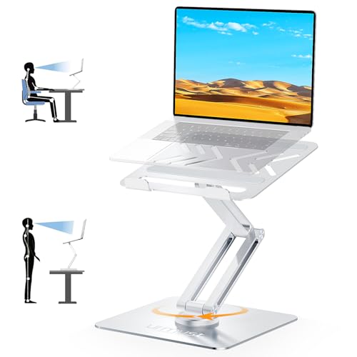 Urmust 360° Rotating Laptop Stand for Desk fit 10-17" Device - color: A-Silver