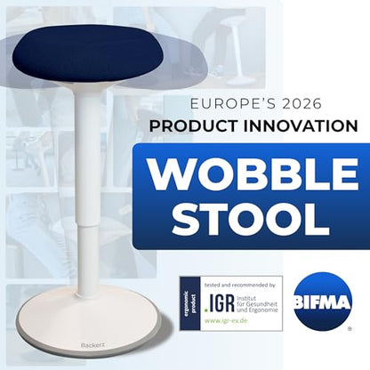 Standing Desk Stool Chair, Height Adjustable Stool 21-31 inch for Office and Classroom, Swivel seat, Anti-Slip Bottom Ergonomic Wobble Stool with Rocking Motion, Blue - color: Blue, size: 21-31 inch