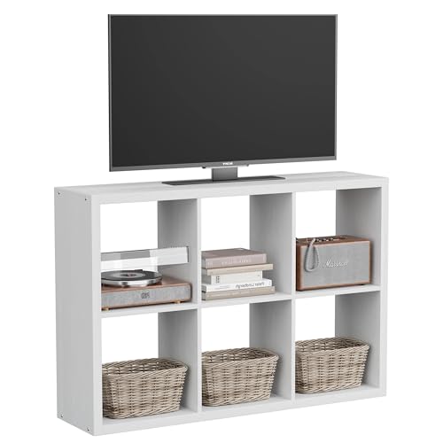 6 Cube Storage Organizer, 2x3 Cube Bookshelf, Cubby Storage Shelf, Wooden Organizer Shelf with Thickened Boards, for Closet Bedroom Home Office Living Room, 36.93" L x 9.37" W x 25.12" H, White - color: White, size: 6 Cube-36.93" L x 9.37" D x 25.12" H
