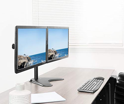 VIVO Dual 13 to 30 inch Monitor Free-Standing Mount, Fully Adjustable Desk Stand, Holds 2 Flat or Curved Display Screens, STAND-V102F - size: Dual Mount
