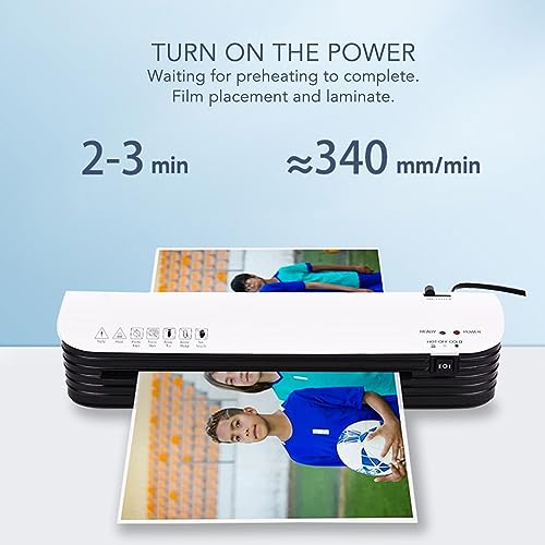Laminating Machine, Laminator Machine Multipurpose Hot Cold Lamination Bubble for Photo (Pomyaodxqugi9p6-11)