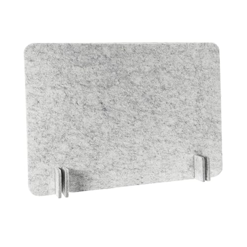 Acoustic Desk Divider Stand Up Privacy Partition Soundproof Felt Screen Lightweight Design Suitable for, Rectangle Light Gray - color: Rectangle Light Gray