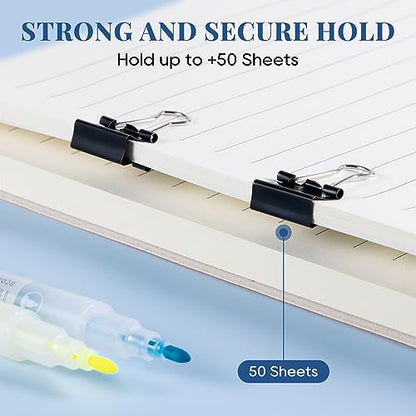 EFOK Small Binder Clips 864 PCS Mini 15mm Paper Clip 5/8 Inch Paper Clamps - size: 5/8 Inch