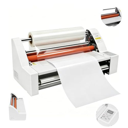 V350 Hot Cold Roll Laminator, 110V Electronic Laminating Machine with Two Heating Modes and Electronic Temperature Control for Photo & Document Lamination