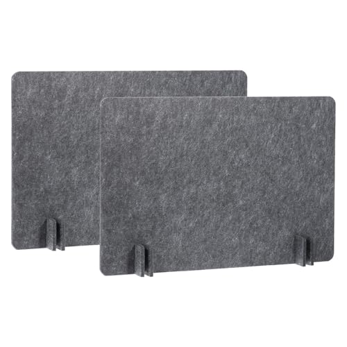 PATIKIL Desk Divider, 2 Set 24 x 16 Inch Acoustic Freestanding Desk Divider Desk Privacy Panel with 8 Pcs Support Feet for Library Office Workstation, Dark Grey - color: Dark Gray, size: 24 x 16 Inch