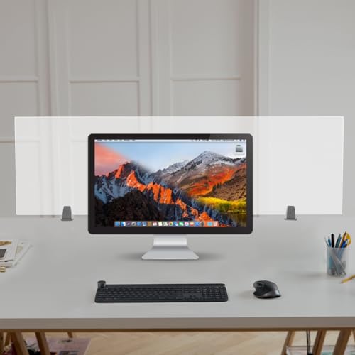 Desk Privacy Panel, Desk Divider, Desks Partition, Frosted Acrylic Desktop Privacy Panel with Stable C-Clamp for Home Office School Retail Clinic (1Pcs, 60 * 18 * 2in) - size: 60*18*2in
