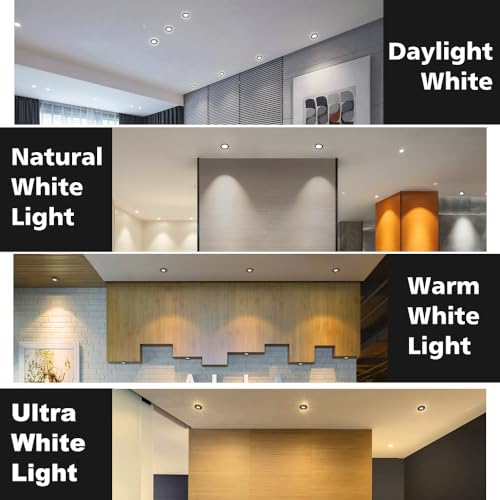2 Inch LED Downlight, Recessed Lighting Dimmable Ceiling Light, 3W, 3000K Warm White, CRI80 with LED Driver(35W Halogen Equivalent), Black 8 Pack - color: Warm White, size: Black/8 Pack