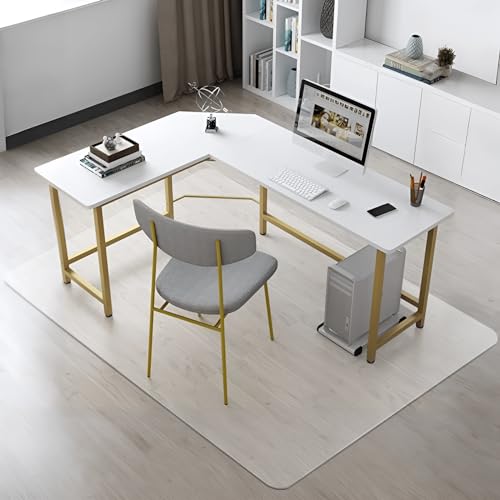 Kuyal Clear Chair mat for Hardwood Floor, 51 x 63 inches - color: Clear, size: 51" X 63" Rectangle