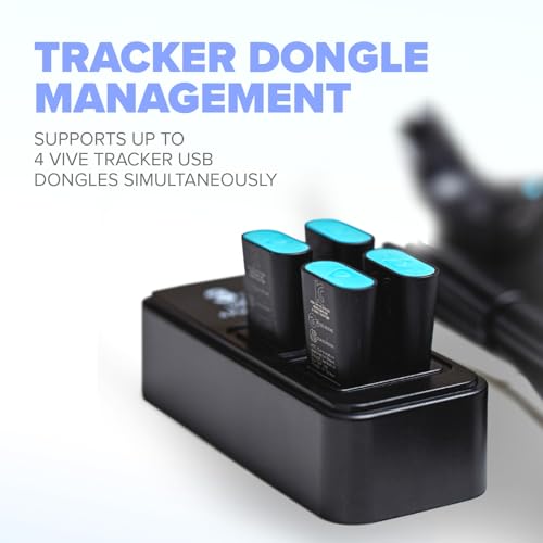 Rebuff Reality 4-Port USB Hub for Vive Tracker Dongles USB 3.0 Adapter | Compatible with Vive Tracker 3.0, 2.0 & Other VR Console Dongles - Enables Data Transfer - 4 ft Cable for Extended Reach