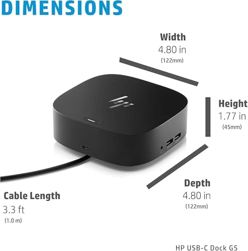 HP USB-C Essential Dock G5 Docking Station with 100W Power Delivery