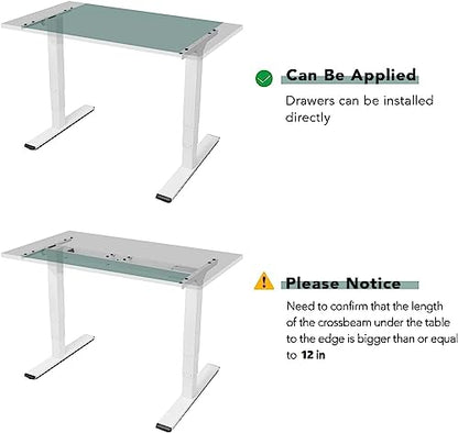 Pull-Out Desk Drawer - Office Storage Organizer Mounts Easily, Space-Saving Slide-Out drawer for Under Desk (24.4 in Internal Width)