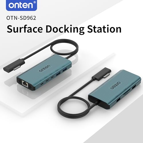 Surface Docking Station. 12-in-1 Docking Station for Microsoft Surface Pro 9/8/X/7/6/5/4/3, Surface Laptop 5/4/3/2/1,Surface Laptop Go 3/2/1, Surface Book 3/2/1, PD Charger Required.