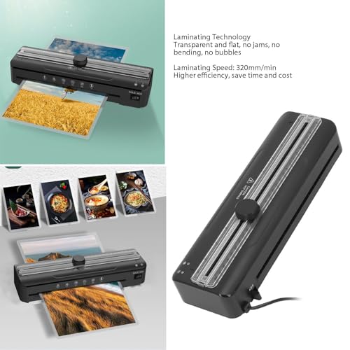 Laminator Machine, A4 Thermal Laminator Machine, Hot and Cold Thermal Laminator, for Doc Posters Photo, Personal Laminating Machine, for Home Office School (Dpofirstu4omsg9vc-12)