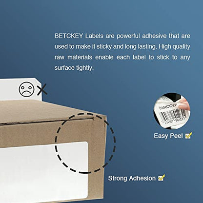 BETCKEY - Compatible Shipping Labels Replacement for Brother DK-1241 (4 in x 6 in), Use with Brother QL Label Printers [10 Rolls/2000 Labels]