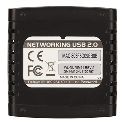 GOWENIC USB Printer Server, Printer Network Sharer, TCP/IP LPR Print Server, Wireless Extender Sharer, 10/100Mbps RJ45 LAN 1 Port USB Ethernet Extension Adapter, 100-240V(#3)