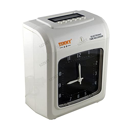 Attendance Clock, Punch Card, Punch Card Machine, Attendance Machine, English Version A-8 Electronic Time Clock(Without Battery) - color: Without Battery