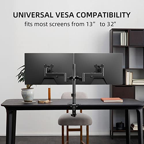 Pholiten Dual Long Monitor Stand Desk Mount for 13-32" Screen - style: dual arm
