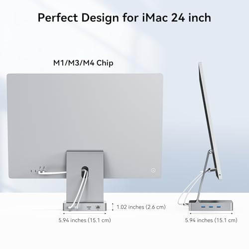 AGEEN 14-Port 10Gbps USB-C Hub for iMac 24 inch 2021/2023/2024 M1/M3/M4