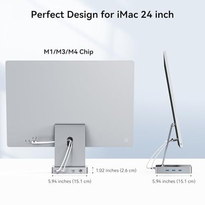 AGEEN 14-Port 10Gbps USB-C Hub for iMac 24 inch 2021/2023/2024 M1/M3/M4